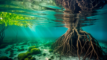 beautiful underwater world of seaweed seaweed sea surface with seaweed on the sea
