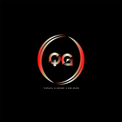 creative letter logo. gradient logo design with black background for your company.