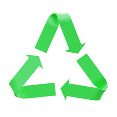 recycle symbol. 3d icon green energy and ecology illustration.
