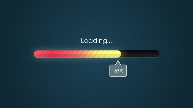 2d progress bar on blue background