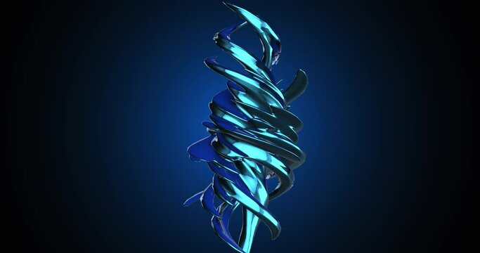 3d abstract object animation. abstract background animation of twisting objects 