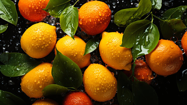 Top-View Ugli Fruit Pile: Fresh Fruits for a Healthy Lifestyle