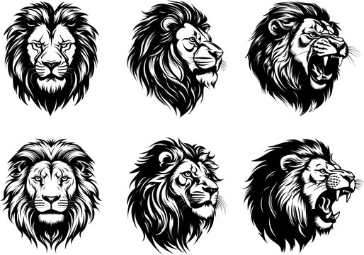 Simple Line Art Lion Jumping Stock Illustration 1499837153 | Shutterstock