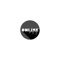 Online shopping icon design and illustration on white