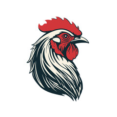 Chicken in vintage engraving hand drawn style illustration