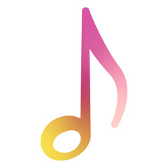Eighth note gradient illustration