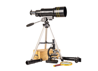 Telescope with microscope, research based concept