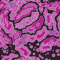Pink space abstract vector pattern. Can be printed on any material: package, merch, fabric, home. space pattern.