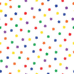 small colorful flowers seamless repeat pattern