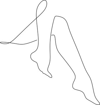 recommend clip art: Woman Legs Continuous Line Drawing. Legs Trendy Minimalist Outline Illustration for Modern Design