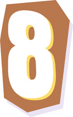 Number 8 cutout letter