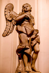 San Benedetto (St Benedict) church, Catania, Sicily (Italy). Angel statue.