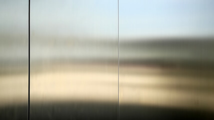 light on stainless steel surface.