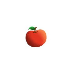 red apple isolated on white