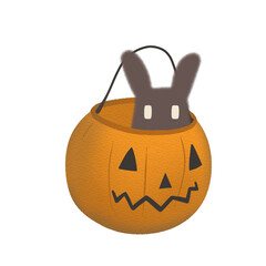 halloween pumpkin isolated on white