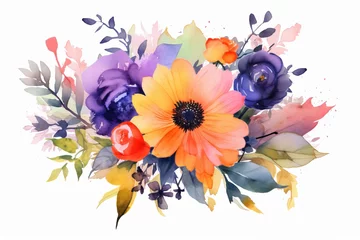 Foto op Canvas Watercolor flower PNG - beautiful floral designs with transparent background © Ameer