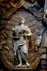 Santa Maria Nuova cathedral, Monreale, Sicily, Italy. Crucifix chapel..Prophet Daniel by Baltassare...