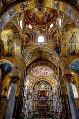 Fototapeta na wymiar Santa Maria dell'Ammiraglio church, known as La Martorana, Palermo, Sicily, Italy.