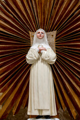 San Domenico church, Palermo, Sicily, Italy. Statue of dominican saint Imelda Lambertini.