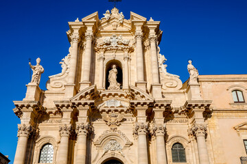 Fototapeta na wymiar Syracuse cathedral, Sicily (Italy).