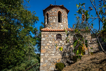 Fototapeta na wymiar Saint Naum monastery complex, Sveti Naum, Republic of Macedonia. Saint Athanasius church.