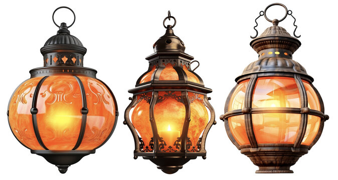 Outdoor lantern. PNG. Ai generated image
