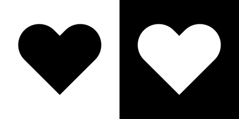 Black heart for design. Different hearts. Love vector illustration.