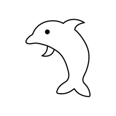 dolphin vector icon marine icon 