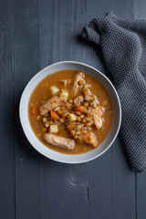 Asian goulash with meat and vegetables