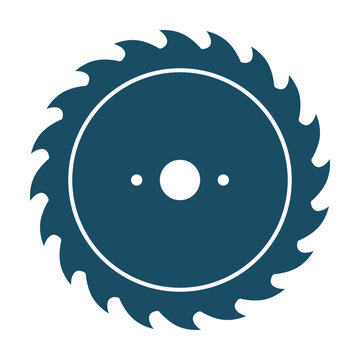 Saw blade svg cut file. Isolated vector illustration.