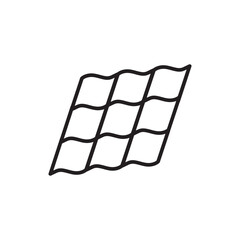 roof tile icon design vector