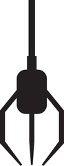 robotic claw icon. grip robotic claw in factory. claw game device sign. flat style.