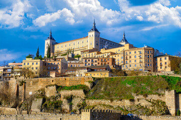 Fototapeta na wymiar A medieval fortress named Alcazar de Toledo, Spain