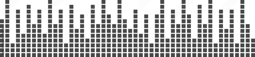 Poster sound wave. audio music equalizer. spectrum pattern and frequency frame.