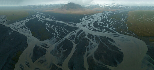 view of the river from an aerial point of view