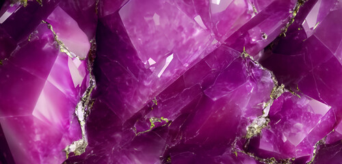 purple mineral  Amethyst Closeup shot of a purple amethyst texture Sugilite Charoite Lepidolite Fluorite Purpurite Peacock Ore Phosphosiderite Siberite Rhodolite Garnet - obrazy, fototapety, plakaty