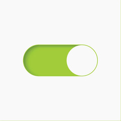 Vector green switch on slider.
