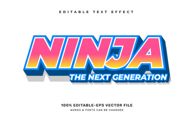 Ninja, the next generation editable text effect template