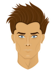 face young man with different hairstyles vector illustration