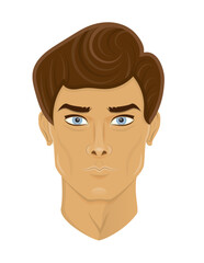 face young man with different hairstyles vector illustration