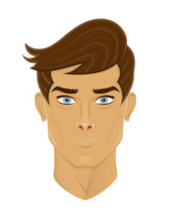 face young man with different hairstyles vector illustration