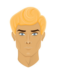 face young man with different hairstyles vector illustration