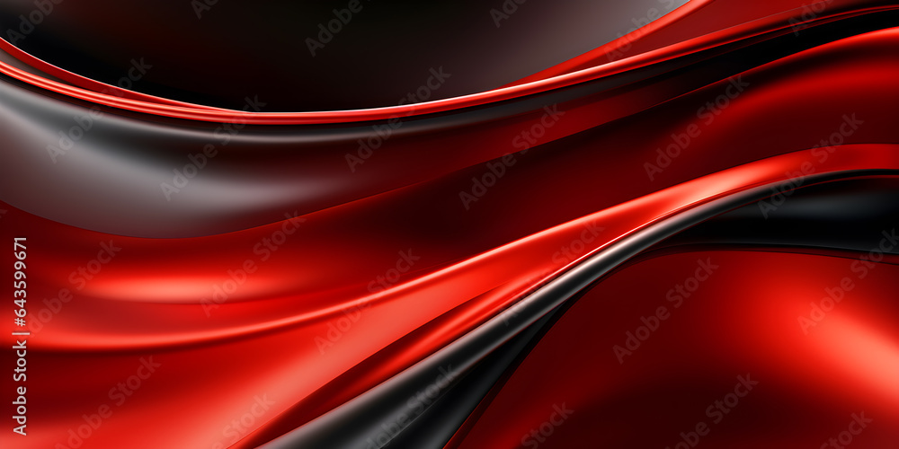 Poster 3d rendering curve silver holographic fluid liquid wallpaper. silver metal color swirl gradient mesh