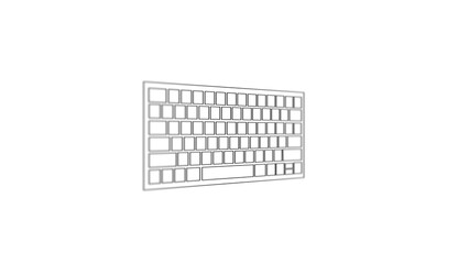 3d render of a keyboard