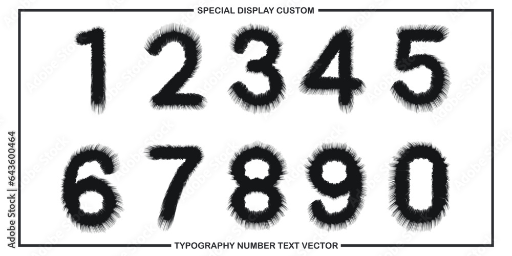 Aufkleber assorted digital custom vector numbers. minimum. color gradation. dark. banner network. 3d effect. d