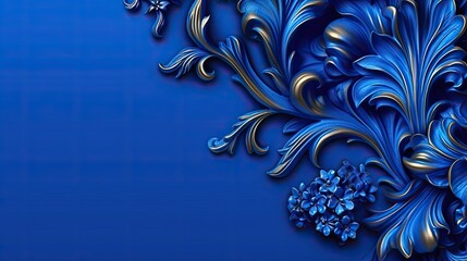 royal blue background design, with copy space - obrazy, fototapety, plakaty