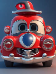 Stylized Cartoon Toy car and vehicles for baby
