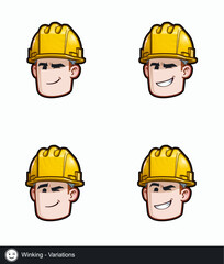 Construction Worker - Expressions - Positive n Smiling - Winking - Variations