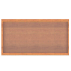 3D rendering illustration of a wooden display table with glass panels