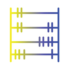 Abacus Education Study Gradient Line Icon